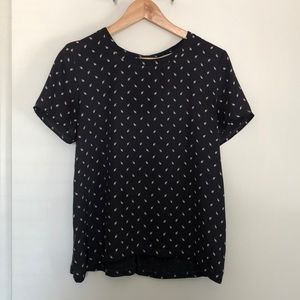 LOFT petites T-shirt with leaf pattern
